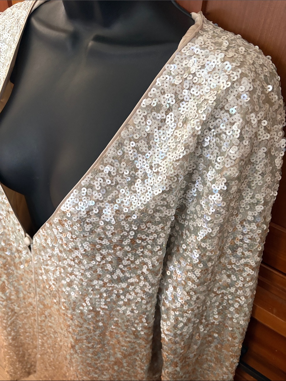 St. John Couture Long Sequin silk Evening Jacket SZ xl - Picture 2 of 10